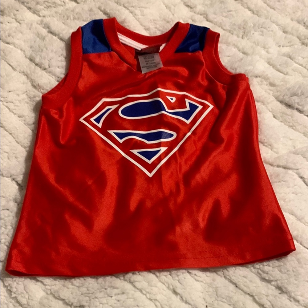 Red Jersey Superman Tank Top
